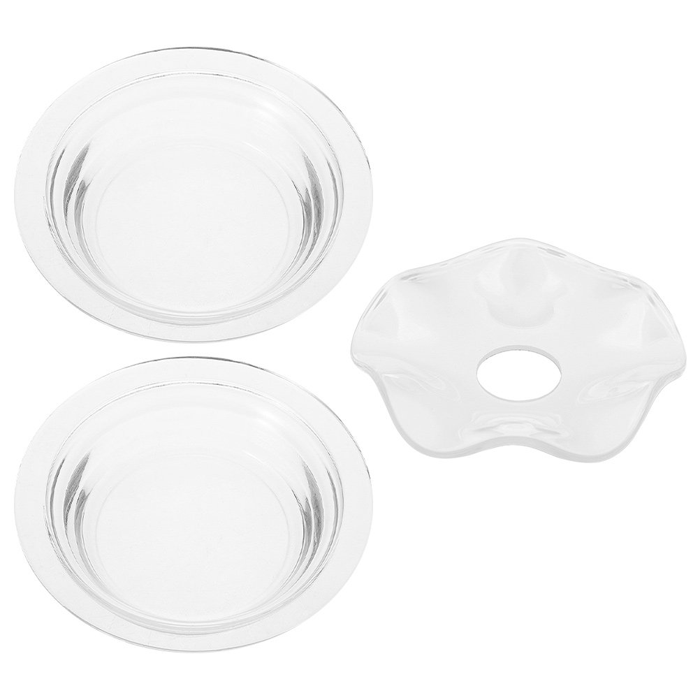 Wax Melts - Glazen aromadish, 3 stuks, golvend, hittebestendig,