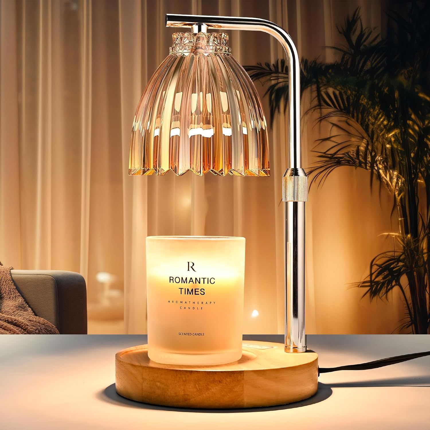 Wax Melts - Verstelbare hoogte aromatherapie waxinelichtwarmer kaarsverwarmingslamp met