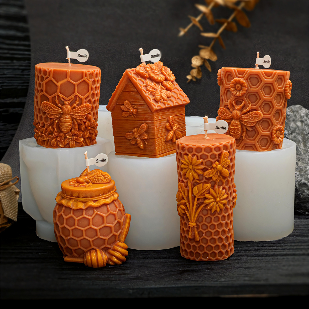 Candle Containers - Honingraat Pijler Kaars Schimmel Bijenkorf Honingpot